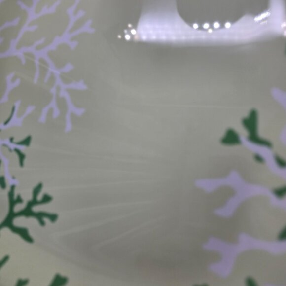 Martha Stewart Square Melamine Dinner Plates Green White Coral Design DH1322 - Picture 7 of 7